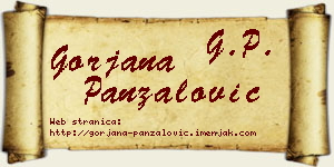 Gorjana Panzalović vizit kartica